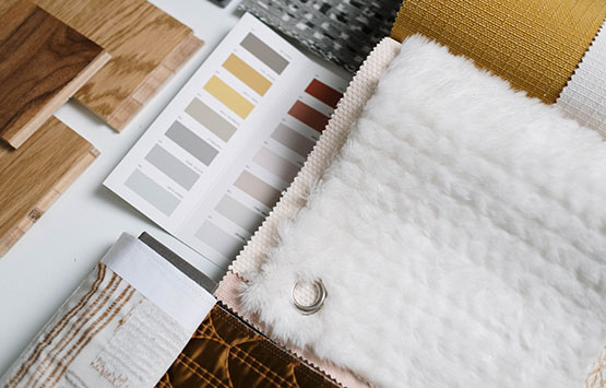 Fabric examples and colours