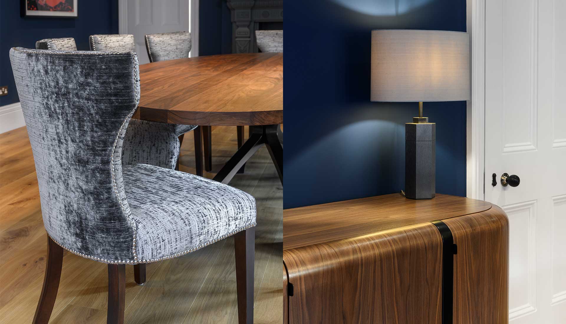 Dark wood furniture in berkshire house