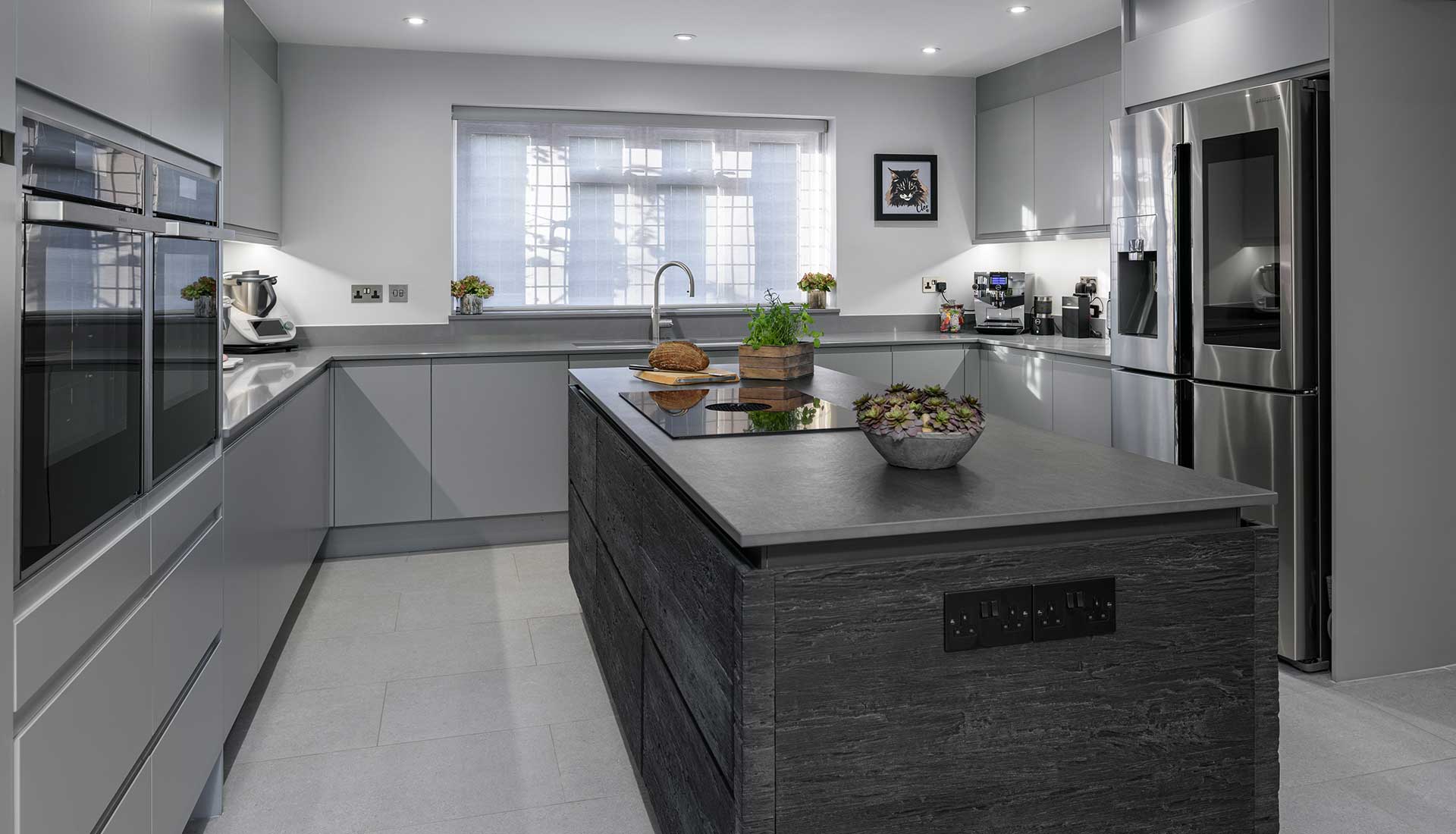 Wide angle view of kitchen in Riverside house