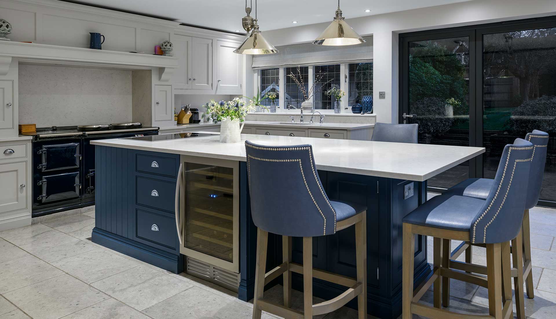 Dining furniture in kitchen at sonning house
